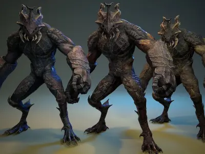 Armored Beetle 03 Low-poly 3D model