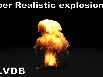 Super Realistic Explosion 7 -vdb animated 3D model
