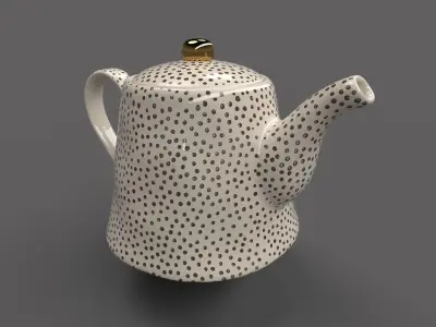 Tea bot Low-poly 3D model