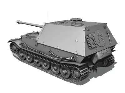SDKFZ 184 - Elefant Tank destroyer - Tiger 3D model
