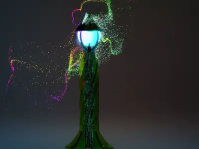 Sci-fi Tower Low-Poly Game-Ready 4K PBR Textures Free low-poly 3D model