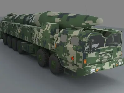 Chinese Army Dongfeng 26 Medium and long range missile 3D model