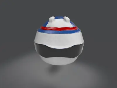 Macros Robotic Helmet  Low-poly 3D model