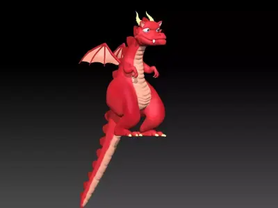 Dragon Creature cartoon - Updated version 3D model