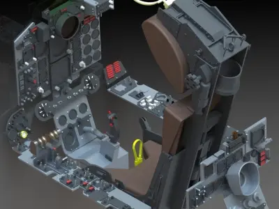 F4 Phantom Seat Martin Baker MK7 3D print model