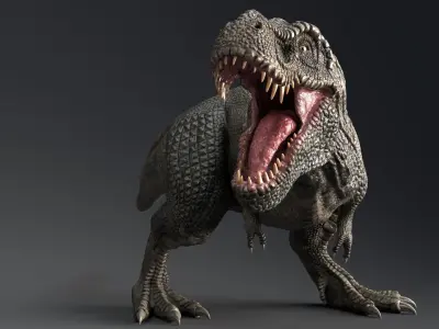 Dinosaur Zhuchengtyrannus Magnus- Ancestor of TRex  58 Anims Low-poly 3D model