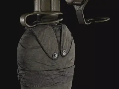 Army Water Bottle Low-poly 3D model