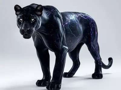 Quantum Circuit Panther 3D Model Low-poly 3D model