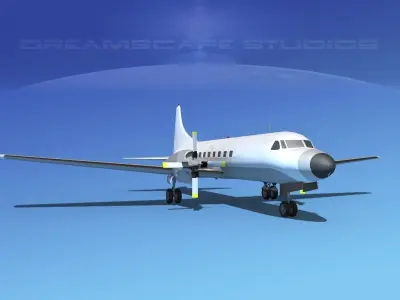 Convair CV-580 Unmarked 2 3D model