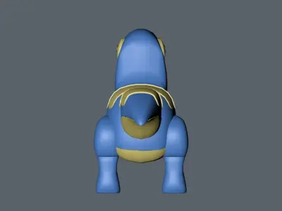 Bluey Velociwaptor Toy Low-poly 3D model