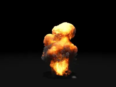 Super Realistic Explosion 7 -vdb animated 3D model