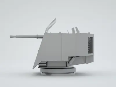 Bofors Twin 40mm 56 OQF Mark V Mark XI 3D model