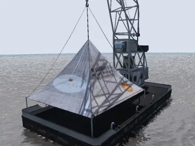 Floating crane Karl Friedrich Steen 3d model Low-poly 3D model