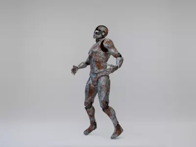 Fully Rigged Rusty Robot Character 3D model