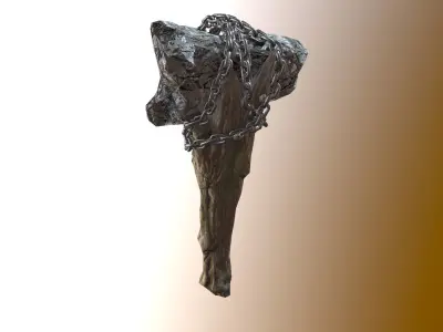 Primitive Mace Free low-poly 3D model