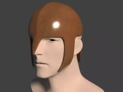 Ancient Warrior Helmet Free low-poly 3D model