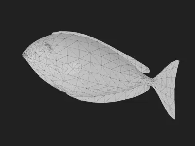 Unicornfish Low-poly 3D model