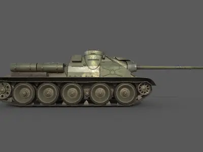 SU-100 USSR 3D model