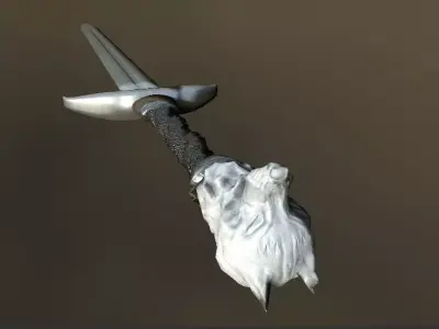Sword White Wolf Low-poly 3D model
