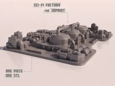  Sci-fi Factory for 3Dpint 3D print model