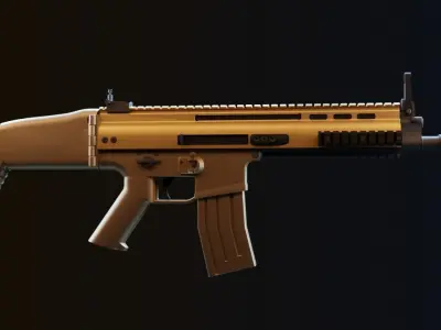 FNSCAR-L Assault-Riffle 3D model