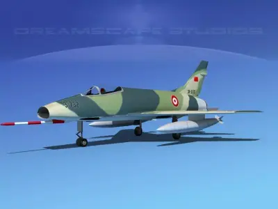 North American F-100D Super Sabre Turkey 3D model