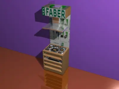 Chimney and Hob Display Stand 3D model