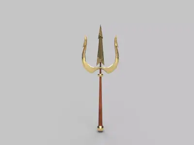 Trident shiva scepter Low-poly 3D model