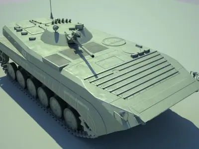 BMP-1 soviet armored IFV - russian armored IFV Low-poly 3D model