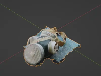 small gasmask for horor games Low-poly 3D model