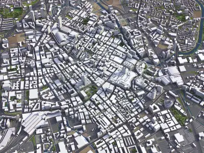 Manchester Low-poly 3D model