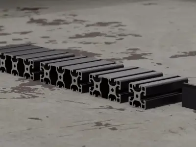 Aluminium Extrusion Profiles Series 40 40mm 3D model