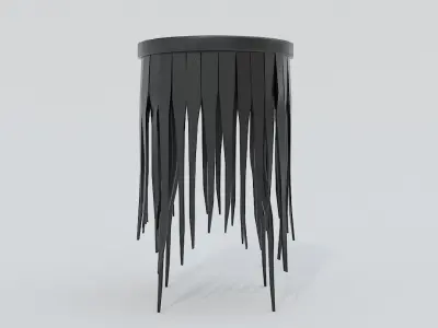 Black Table Low-poly 3D model