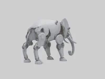 Robot version of a robot elephant model 3D model