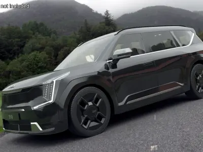 KIA EV9 Luxury SUV Black 3D model