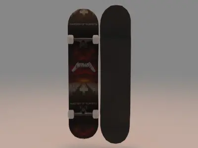 Master of Puppets Metallica Skateboard 3D model