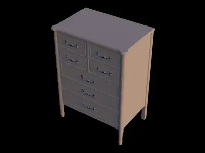 Art Deco Dresser Free 3D model