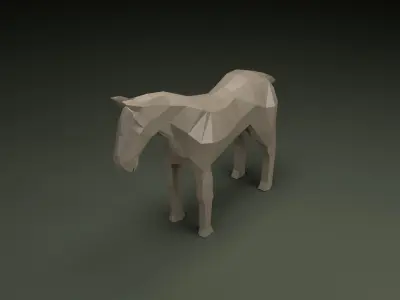 Horse Low-poly 3D model