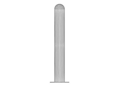 Stainless Steel Bollard with Dome Top 3D model