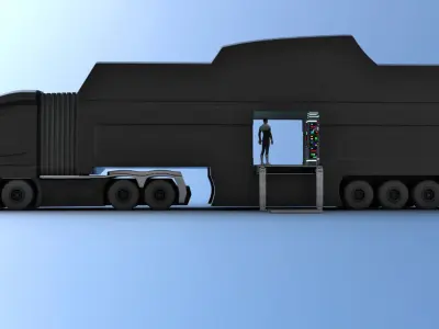Futuristic Semi Truck 3D model