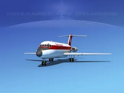Douglas DC-9-15 Air Canada 3D model