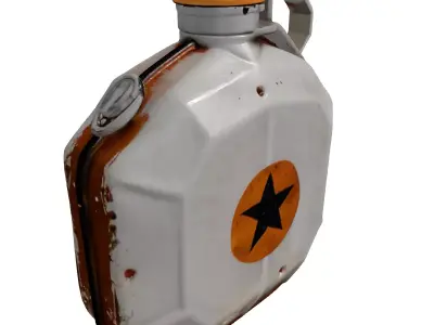 Dented Metal Military Canteen 3D model