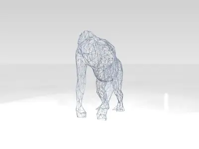 Orangutan Wireframe 3D model