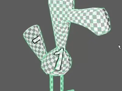 Wooden bird 3D model