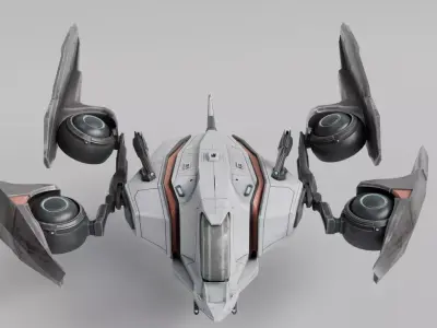  Scifi spaceship T -12 3D model