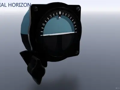 WW2 IMPERIAL JAPANESE FLIGHT INSTRUMENTS - ASSET PACK Low-poly 3D model