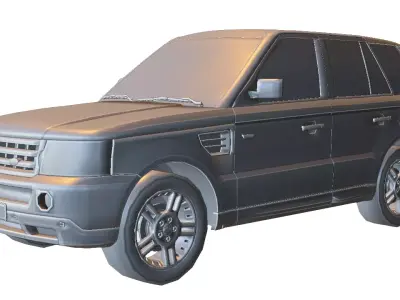 Luxury SUV Car Low-poly 3D model