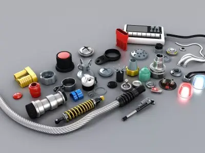 Electronic Technic Parts 3D model