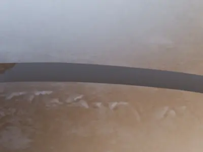 YATAGAN Ottoman military sword Low-poly 3D model