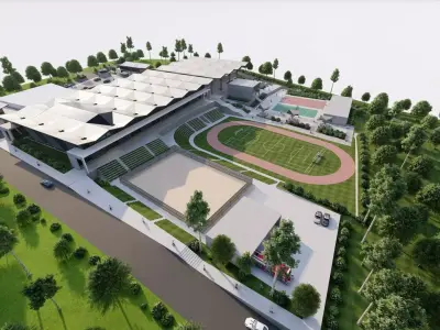 Stadium and sports complex-entertainment complex 3D model